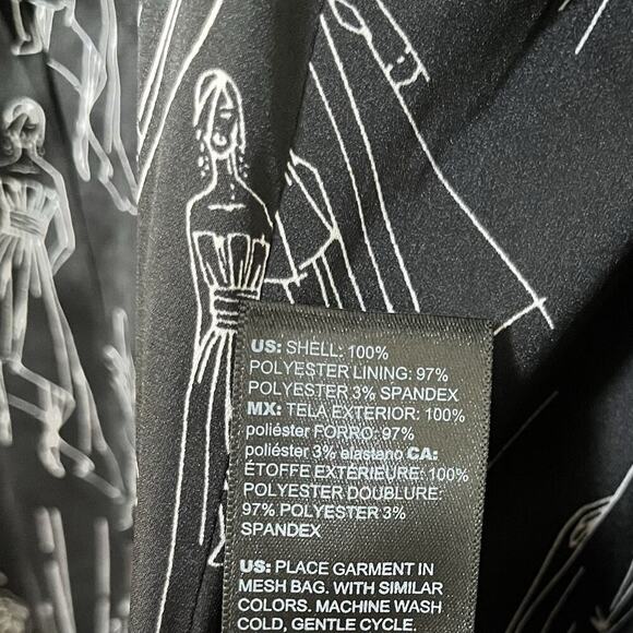 WHBM Studio Tweed Double Breasted Blazer Size 16 Black Goth Witchy Career NWT - Picture 10 of 11